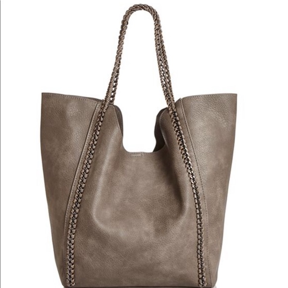 Street Level Handbags - Street Level Chain Link Trim Large Tote